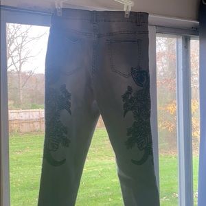 Vintage Violet embroidered petite pants